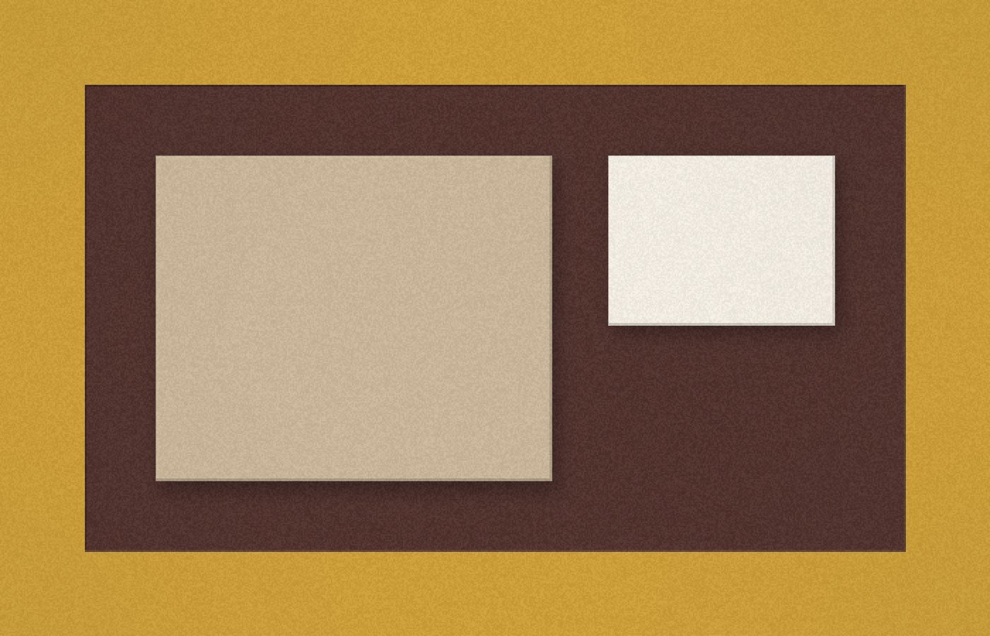 Ochre field with a walnut recess and sandstone insert.